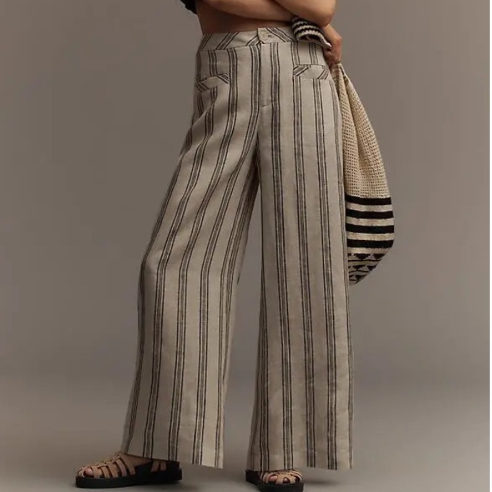 MARE MARE by Anthropologie
Striped Wide-Leg Pants - Black & White